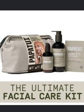 Papatui  Limited Edition Men's Facial Care 3 Piece Dopp Kit With Extra Lotion